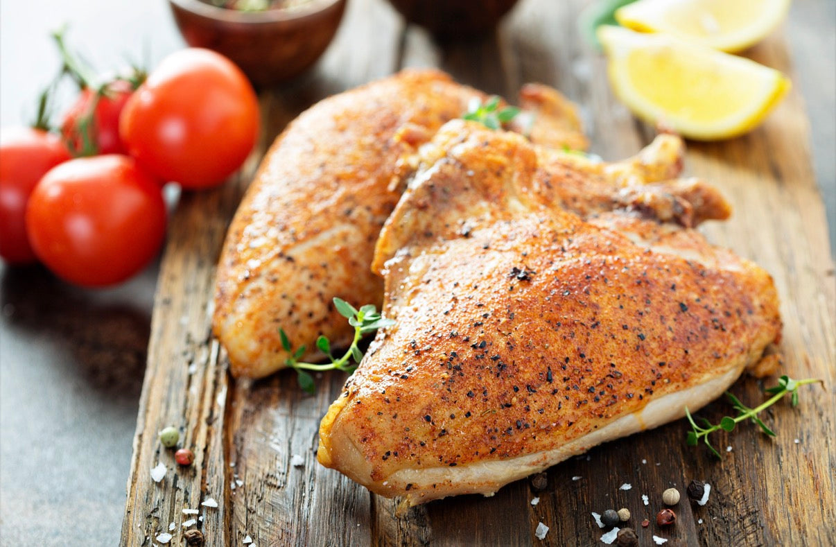 Skin on Bone in Chicken Breast